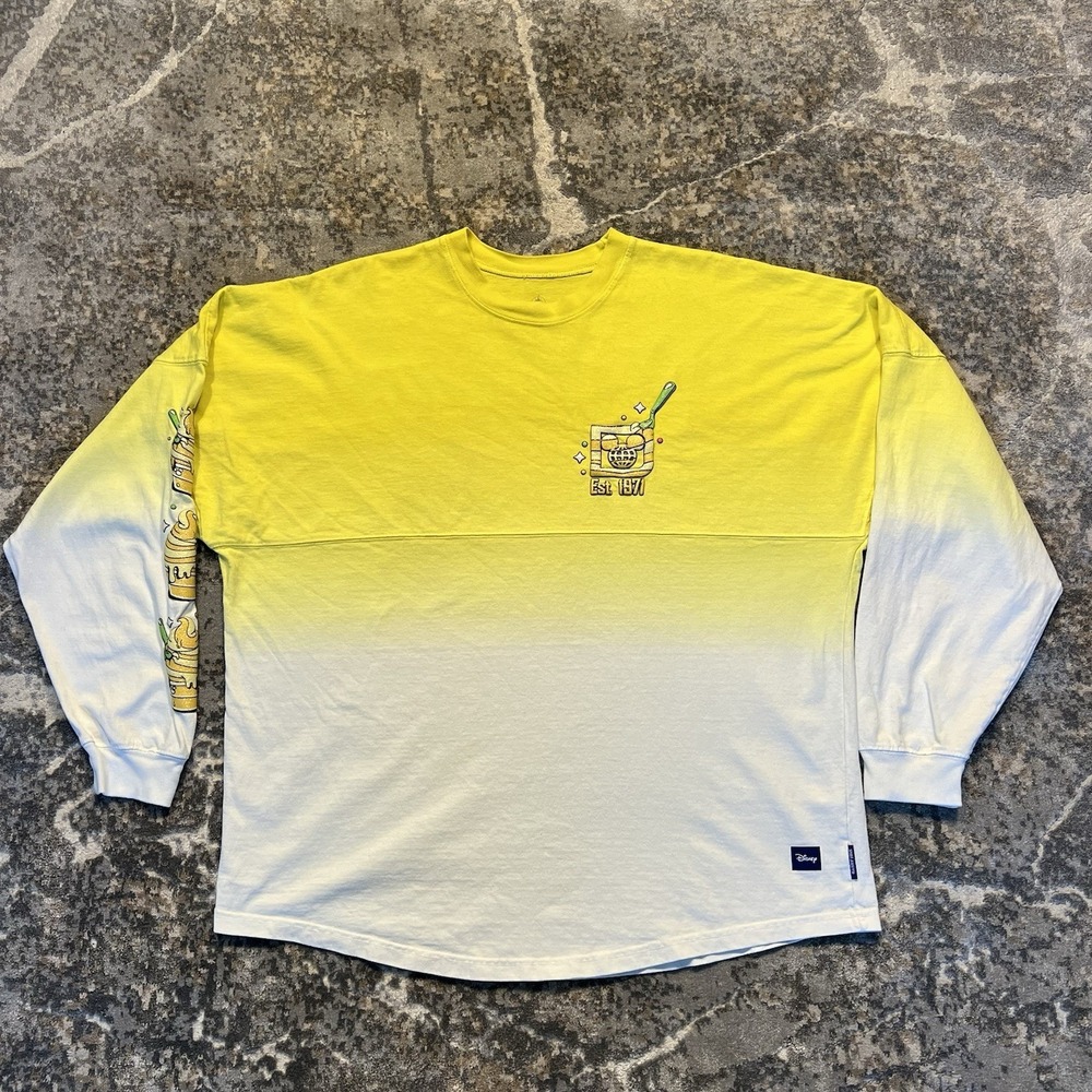 Walt Disney World Dole Whip‎ Pineapple Swirl Spirit Jersey Yellow Eats Size L